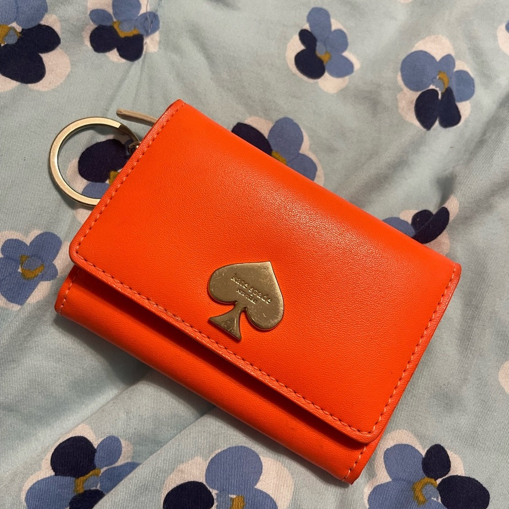 Orange mini Kate spade wallet